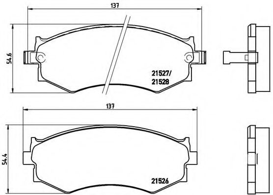 Тормозные колодки BREMBO P 30 002