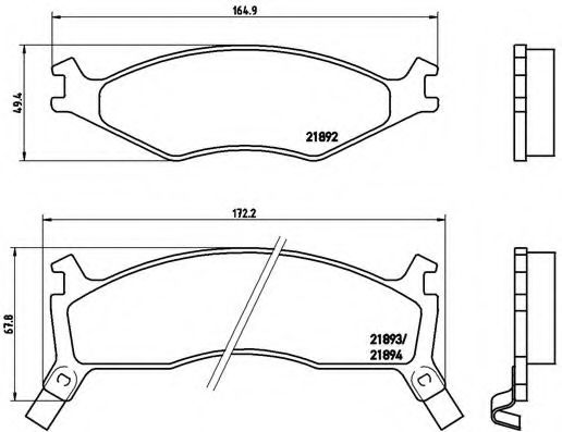 Тормозные колодки BREMBO P 30 006