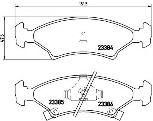 Тормозные колодки BREMBO P 30 009