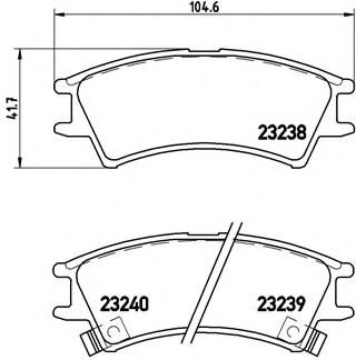 Тормозные колодки BREMBO P 30 011