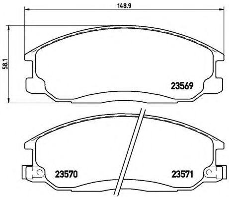Тормозные колодки BREMBO P 30 013