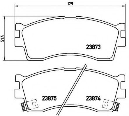 Тормозные колодки BREMBO P 30 016