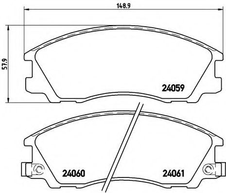 Тормозные колодки BREMBO P 30 017