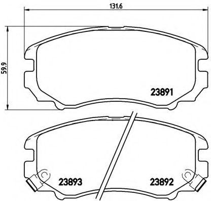 Тормозные колодки BREMBO P 30 018