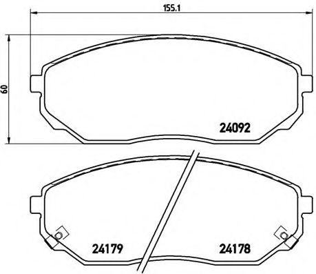 Тормозные колодки BREMBO P 30 019