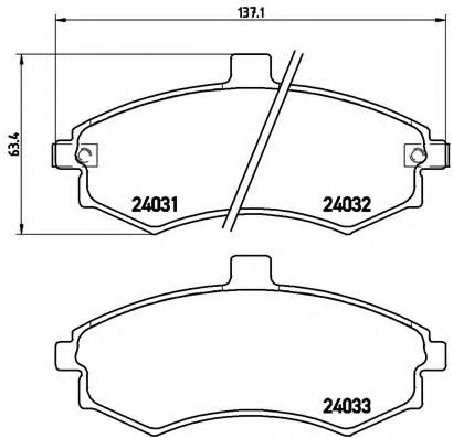 Тормозные колодки BREMBO P 30 020