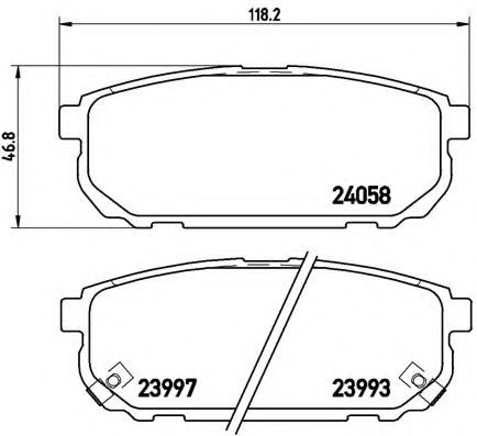 Тормозные колодки BREMBO P 30 023