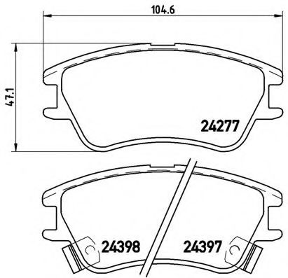 Тормозные колодки BREMBO P 30 027