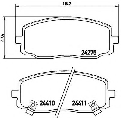 Тормозные колодки BREMBO P 30 032