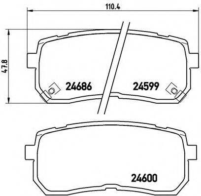 Тормозные колодки BREMBO P 30 035