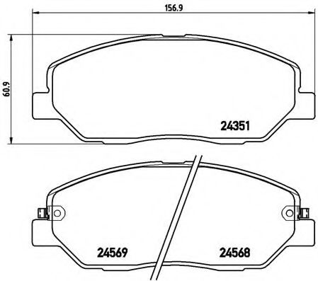 Тормозные колодки BREMBO P 30 036