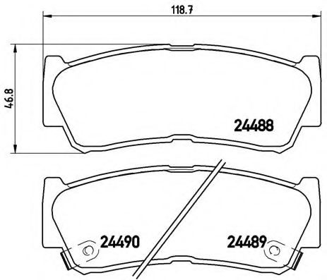 Тормозные колодки BREMBO P 30 037
