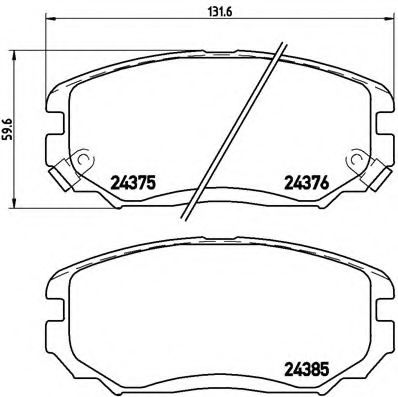 Тормозные колодки BREMBO P 30 038