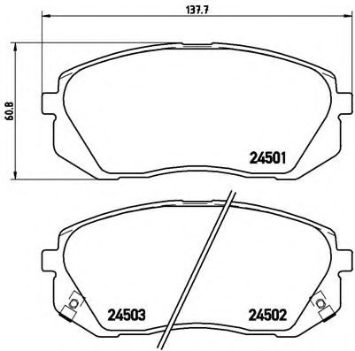 Тормозные колодки BREMBO P 30 039
