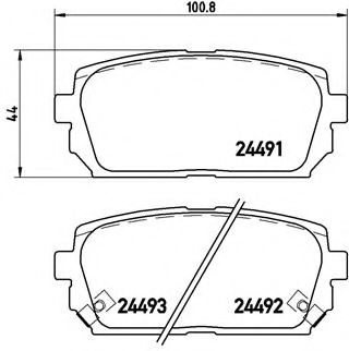 Тормозные колодки BREMBO P 30 040