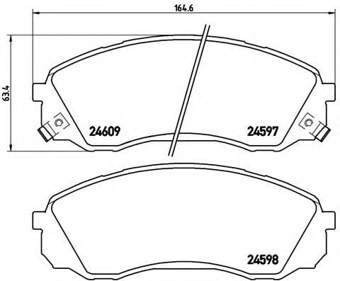 Тормозные колодки BREMBO P 30 041