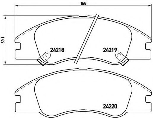 Тормозные колодки BREMBO P 30 042