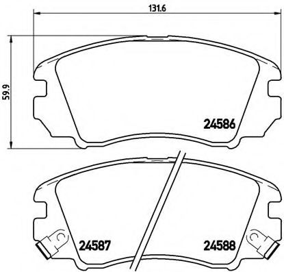 Тормозные колодки BREMBO P 30 043