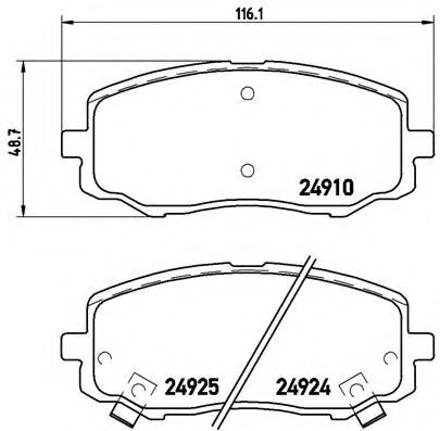 Тормозные колодки BREMBO P 30 045