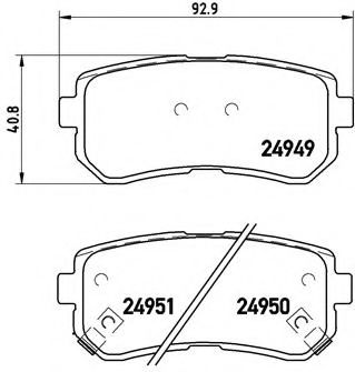 Тормозные колодки BREMBO P 30 046