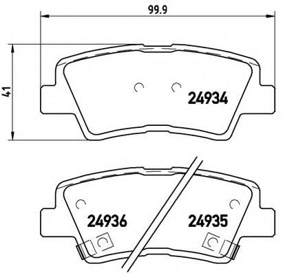 Тормозные колодки BREMBO P 30 047