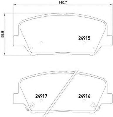 Тормозные колодки BREMBO P 30 065