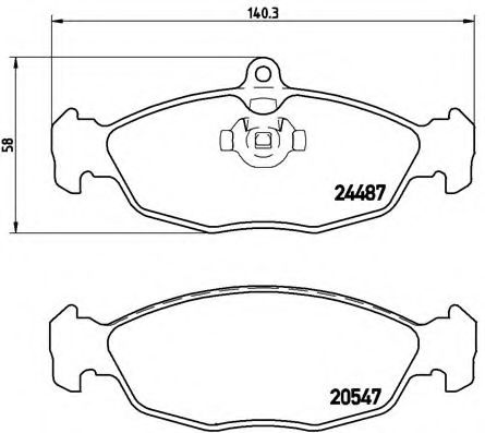 Тормозные колодки BREMBO P 36 017