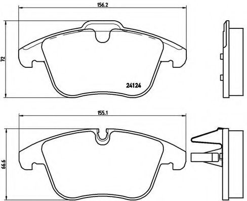 Тормозные колодки BREMBO P 36 022