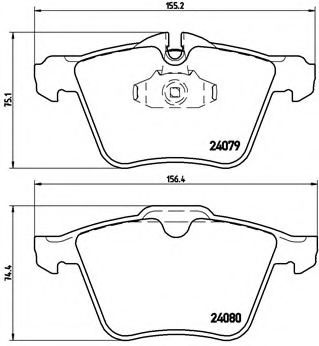 Тормозные колодки BREMBO P 36 027