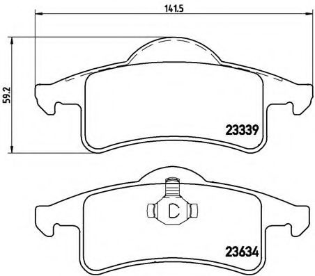 Тормозные колодки BREMBO P 37 006