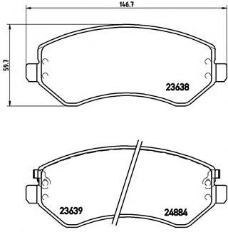 Тормозные колодки BREMBO P 37 007