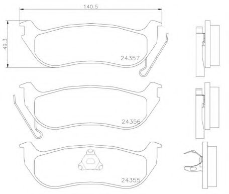 Тормозные колодки BREMBO P 37 009