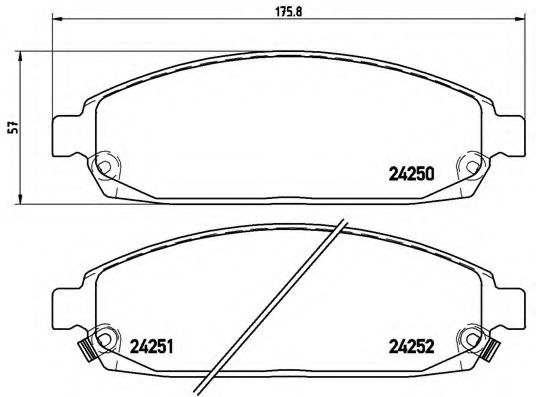 Тормозные колодки BREMBO P 37 010