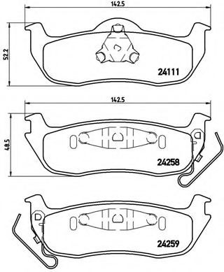 Тормозные колодки BREMBO P 37 011