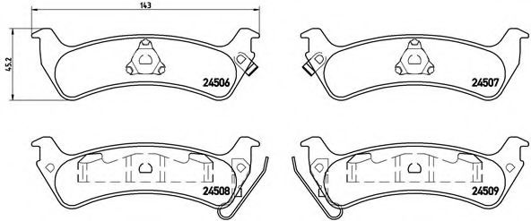 Тормозные колодки BREMBO P 37 012