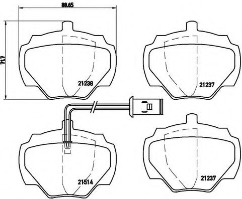 Тормозные колодки BREMBO P 44 003