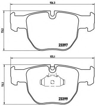 Тормозные колодки BREMBO P 44 012