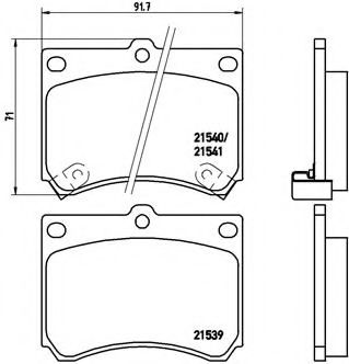 Тормозные колодки BREMBO P 49 011