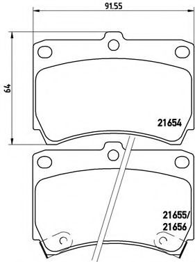 Тормозные колодки BREMBO P 49 016