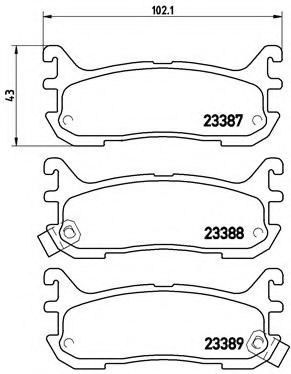 Тормозные колодки BREMBO P 49 021
