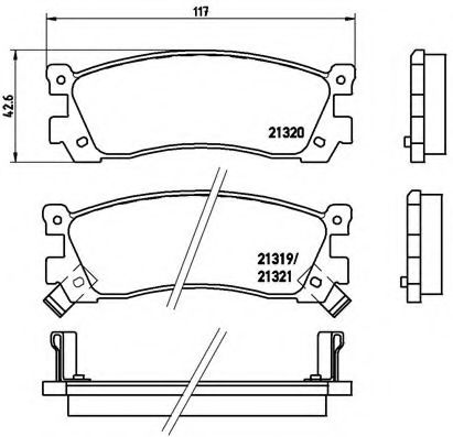 Тормозные колодки BREMBO P 49 025