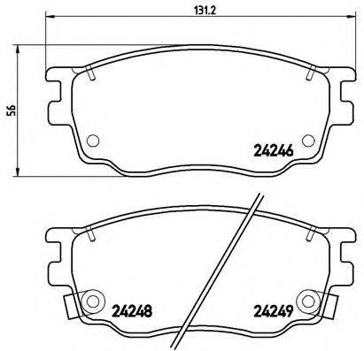 Тормозные колодки BREMBO P 49 033