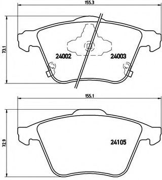 Тормозные колодки BREMBO P 49 038