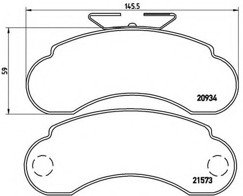 Тормозные колодки BREMBO P 50 021