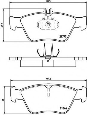 Тормозные колодки BREMBO P 50 023