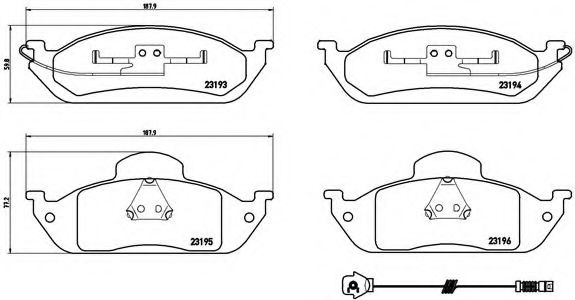 Тормозные колодки BREMBO P 50 039