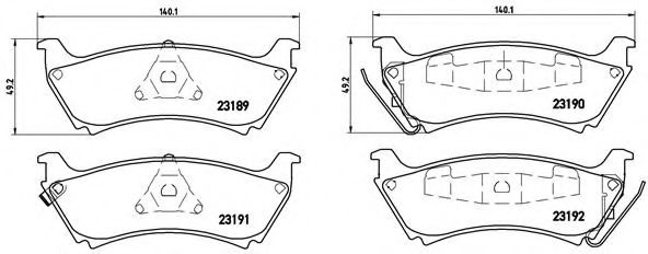 Тормозные колодки BREMBO P 50 040