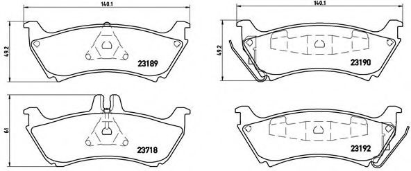 Тормозные колодки BREMBO P 50 044