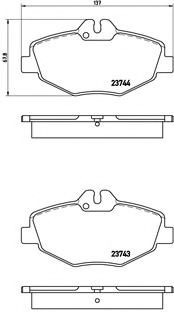 Тормозные колодки BREMBO P 50 049