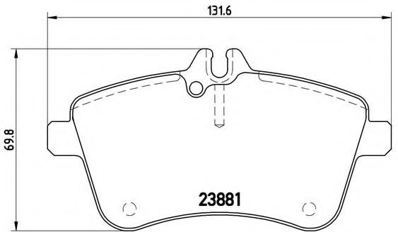 Тормозные колодки BREMBO P 50 057
